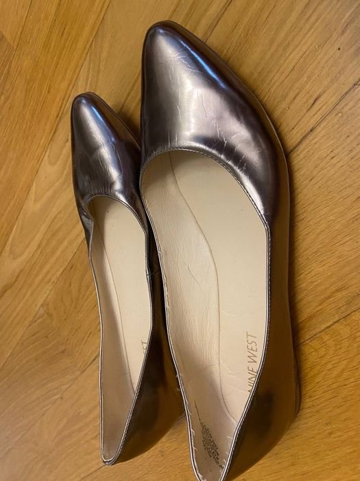 Femmes Talons Argent Cuir 39