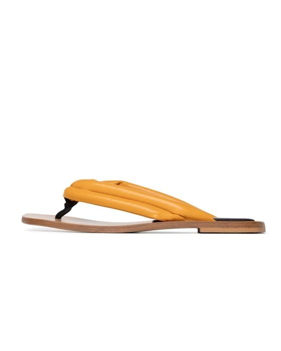 Damen Dries Van Noten Flip Flops Gelb Leder 37