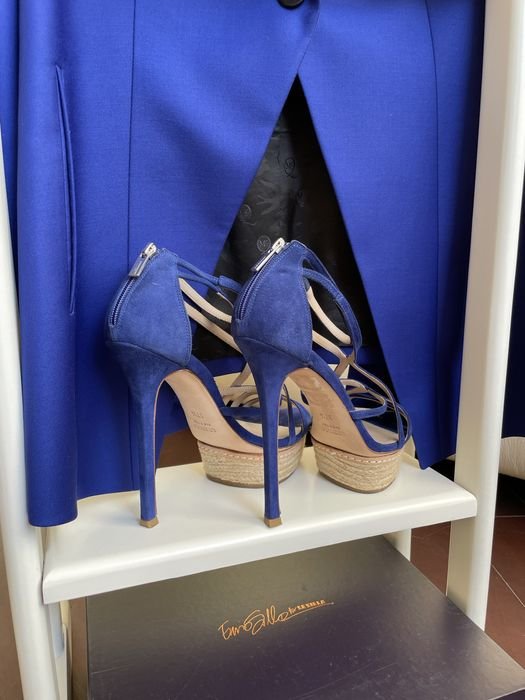 Женские Le Silla Босоножки Тёмно-синий Замша 38