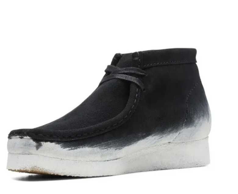 Damen Clarks Wallabee Boot Schwarz Wildleder 40