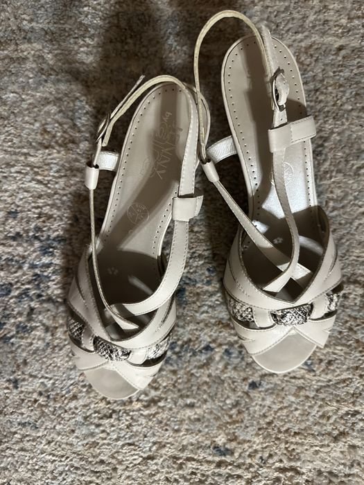 Damen Marco Tozzi Absätze Weiß Leder 41