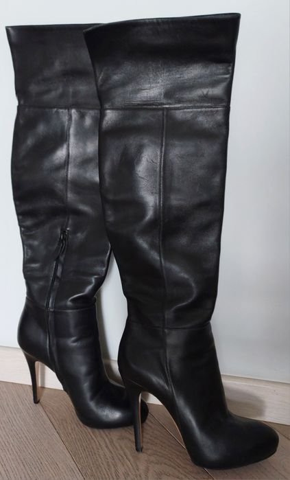 Женские Casadei Ботфорты Чёрные Кожа 37