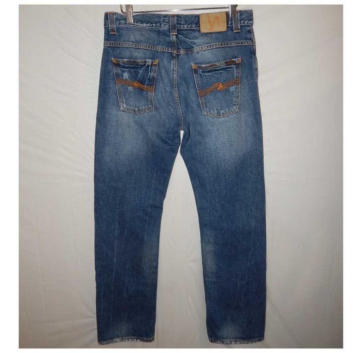Мужской NUDIE JEANS Джинсы Синий Джинс 32