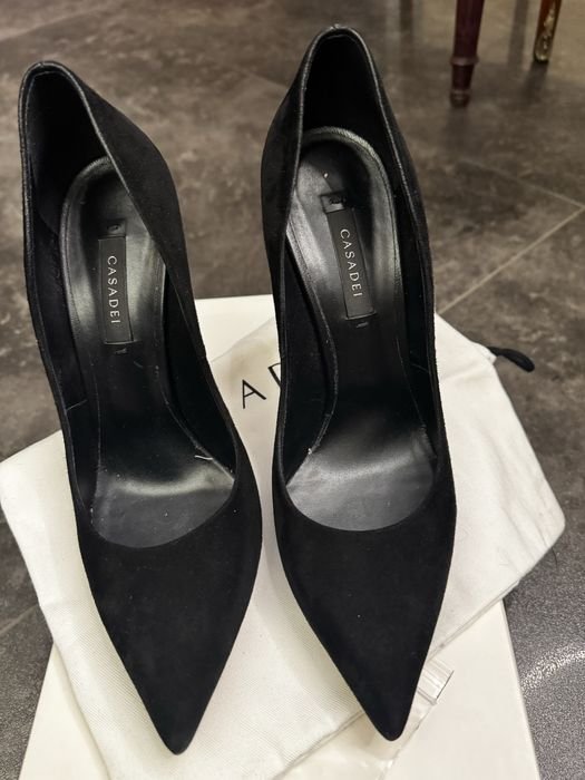 Женские Casadei Туфли Чёрный Замша 39,5