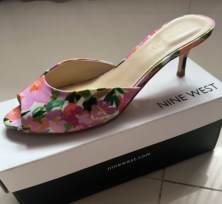 Women Nine West Heels Multicolor Textile 37.5