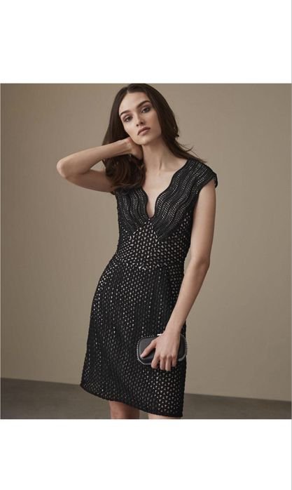 Donna Abito Nero Maglia 34