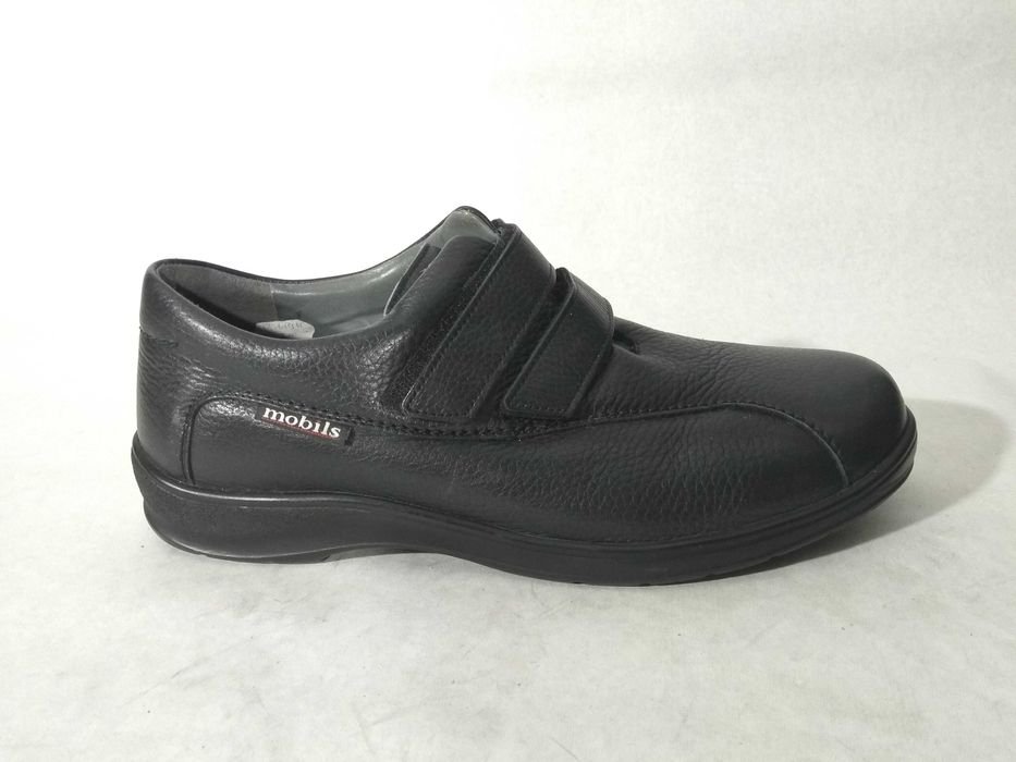Herren Mephisto Absätze Schwarz Leder 44
