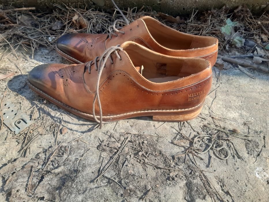 Men Melvin Hamilton Heels Brown Leather 41