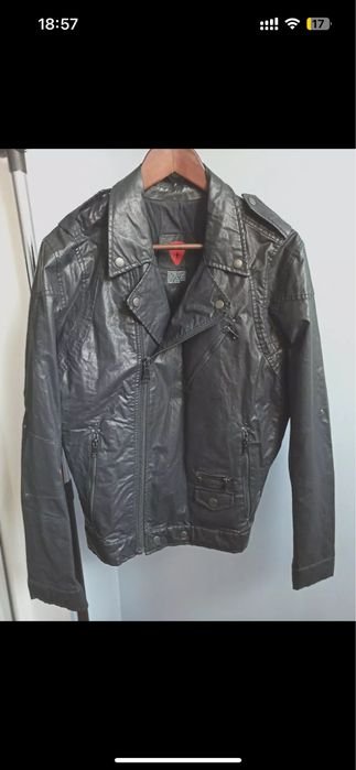 Donna Strellson Giacca Biker Nera Cotone 38