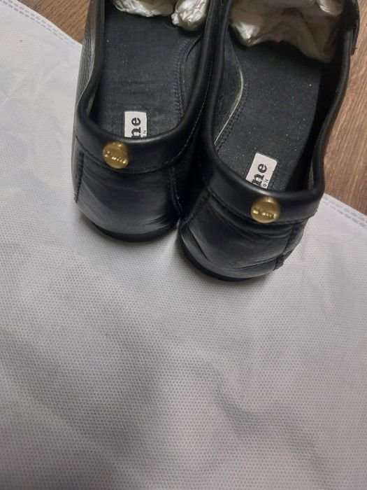 Femme Mocassins Noir Cuir 37.5