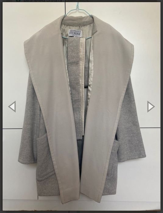 Donna Gianfranco Ferre Cappotto Grigio Cotone 40