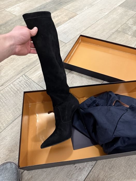 Damen Le Silla Stiefel Schwarz Wildleder 39