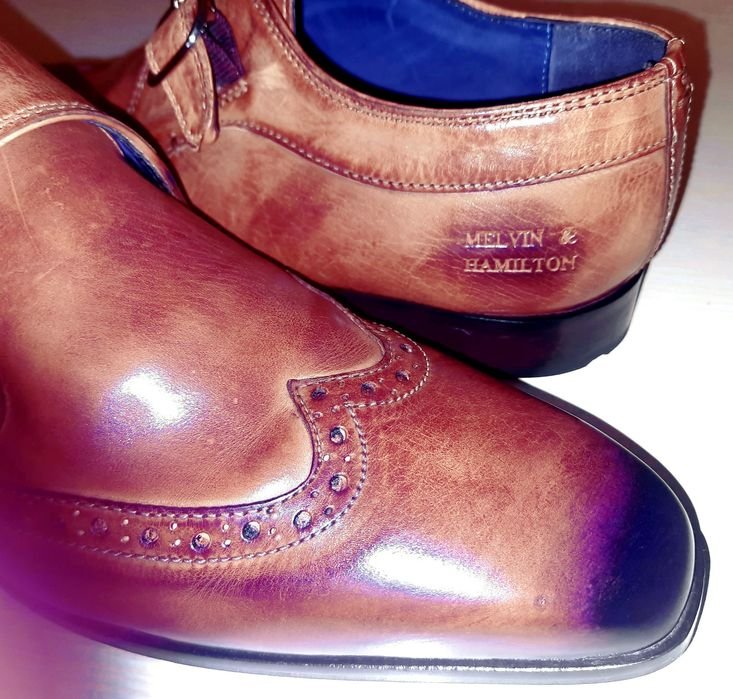 Homme Melvin & Hamilton Derby Marron Cuir 42