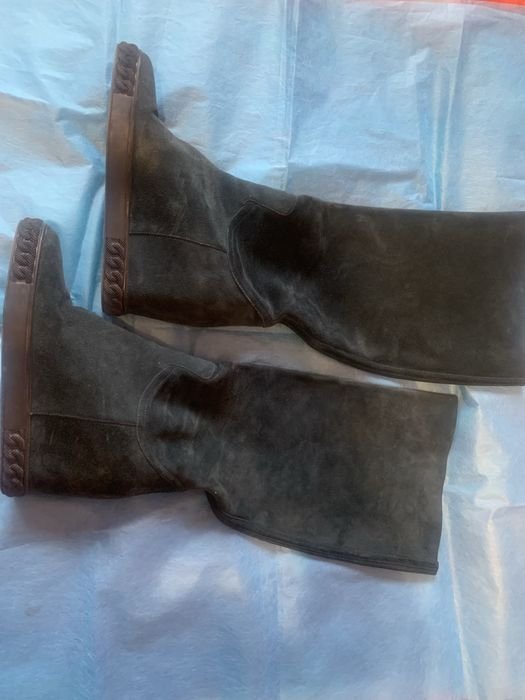 Women Casadei Boots Green Suede 40