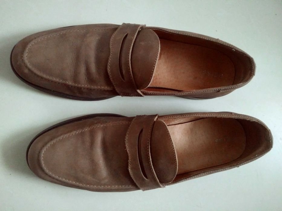 Homme Reiss Mocassins Marron Cuir 45