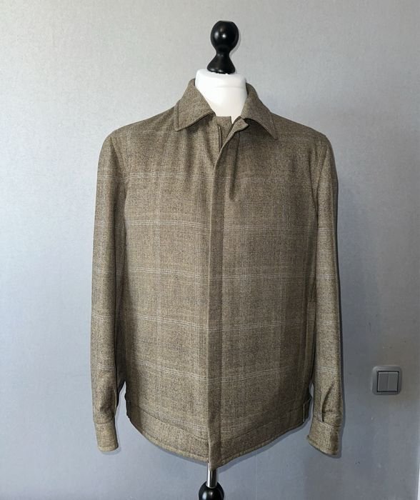 Мужской Brioni Бомбер Коричневый Шерсть 44