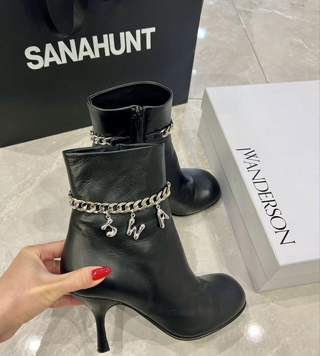 Femme JW Anderson Bottines Noires