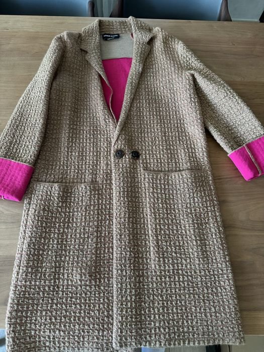 Женское Sonia Rykiel Пальто Бежевый Трикотаж 36