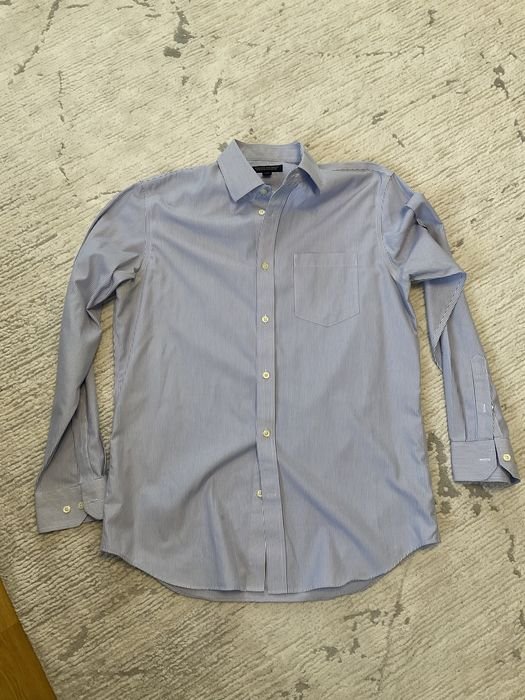 Uomo Banana Republic Camicia Blu Navy Cotone 38