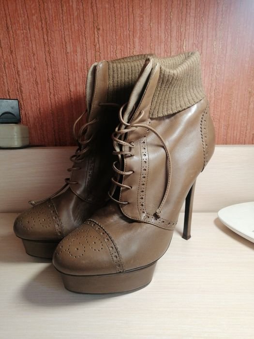 Femme Le Silla Bottes Marron Cuir 39