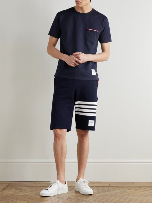 Herren Thom Browne Shorts Marineblau Strick 34