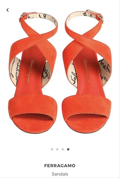 Женские Salvatore Ferragamo Босоножки Оранжевые