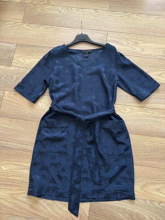 Femme Marc Jacobs Robe Bleu Marine Soie
