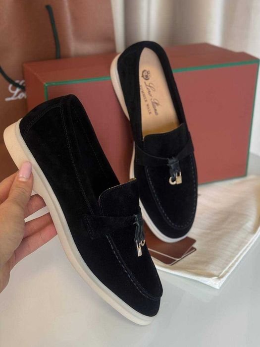 Женские Loro Piana Лоферы Коричневые Кожа