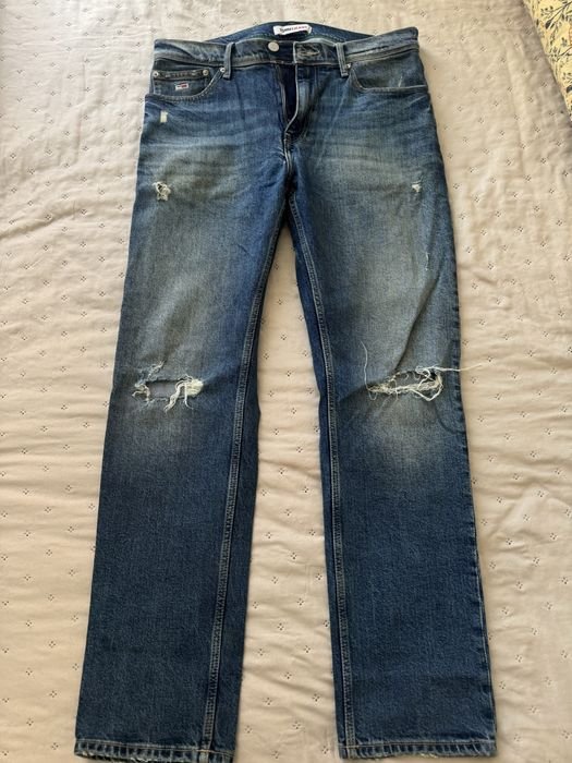 Мужской Tommy Jeans Джинсы Тёмно-синий Джинс