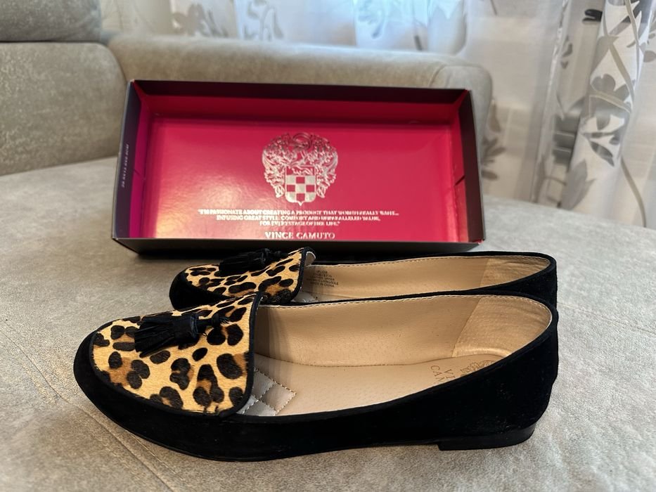 Femme Vince Camuto Mocassins Noir Cuir 37.5