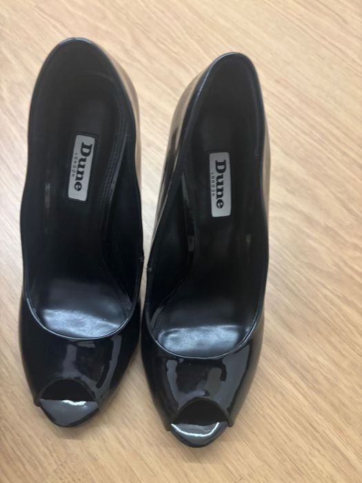 Femme Dune Talons Noir Cuir 38