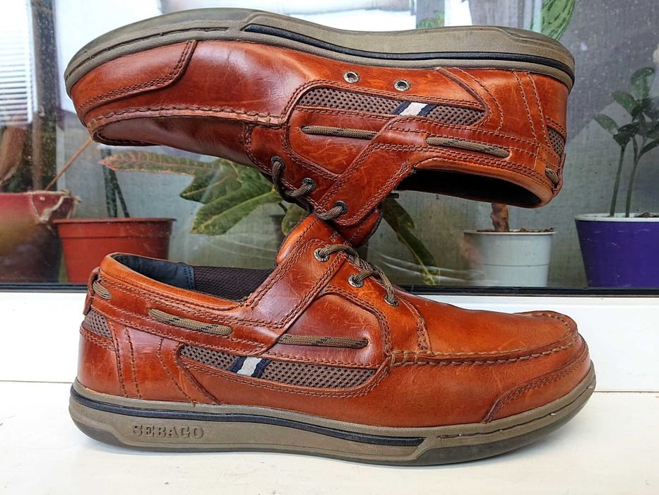 Herren Sebago Slipper Braun Leder 44