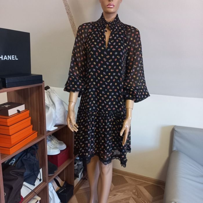 Женский See By Chloe Платье Чёрный Шифон 40