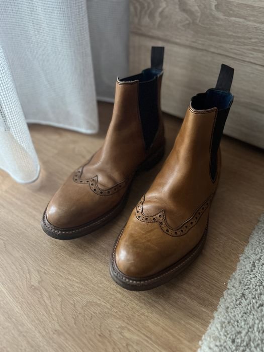 Herren Barker Stiefel Braun Leder 43