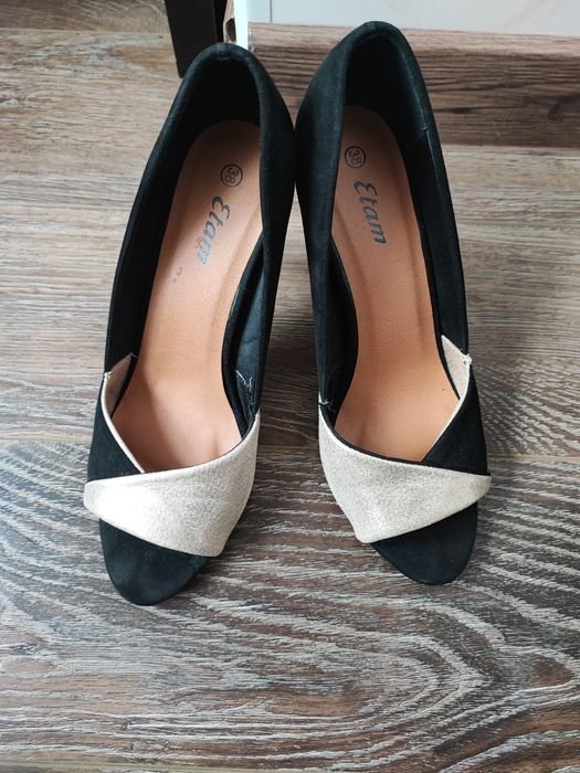 Women Etam Heels Black Suede 38