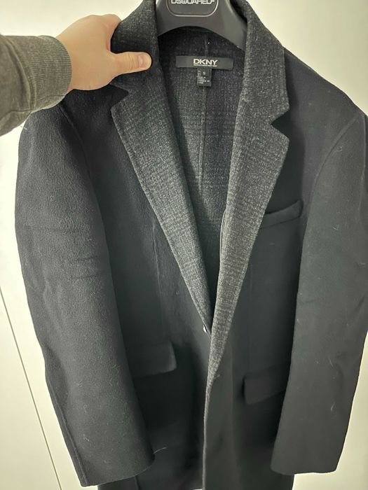 Uomo DKNY Cappotto Nero Cotone