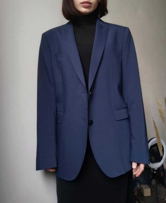 Мужской Cinque Пиджак Синий Полиэстер 50