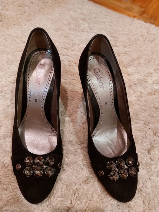 Donna Gabor Tacchi Nero Camoscio 39.5