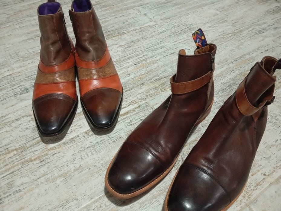 Homme Melvin and Hamilton Bottes Marron Cuir 45