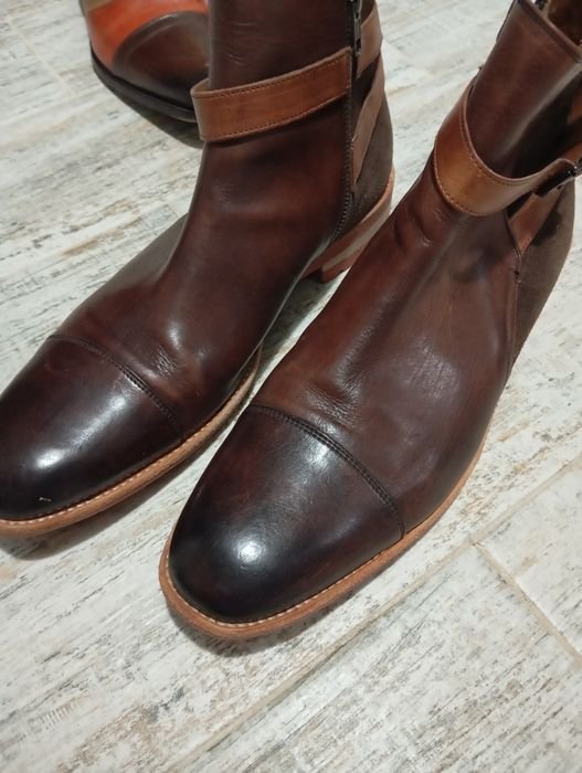 Homme Melvin and Hamilton Bottes Marron Cuir 45