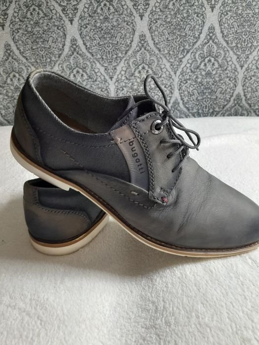 Uomo Bugatti Stivali Grigio Pelle Sintetica 40
