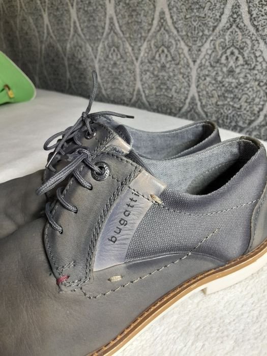 Uomo Bugatti Stivali Grigio Pelle Sintetica 40