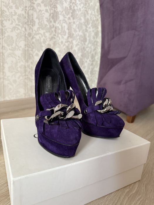 Donna Casadei Tacchi Viola Camoscio 39