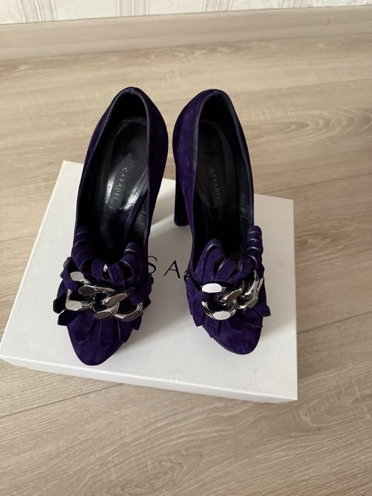 Donna Casadei Tacchi Viola Camoscio 39