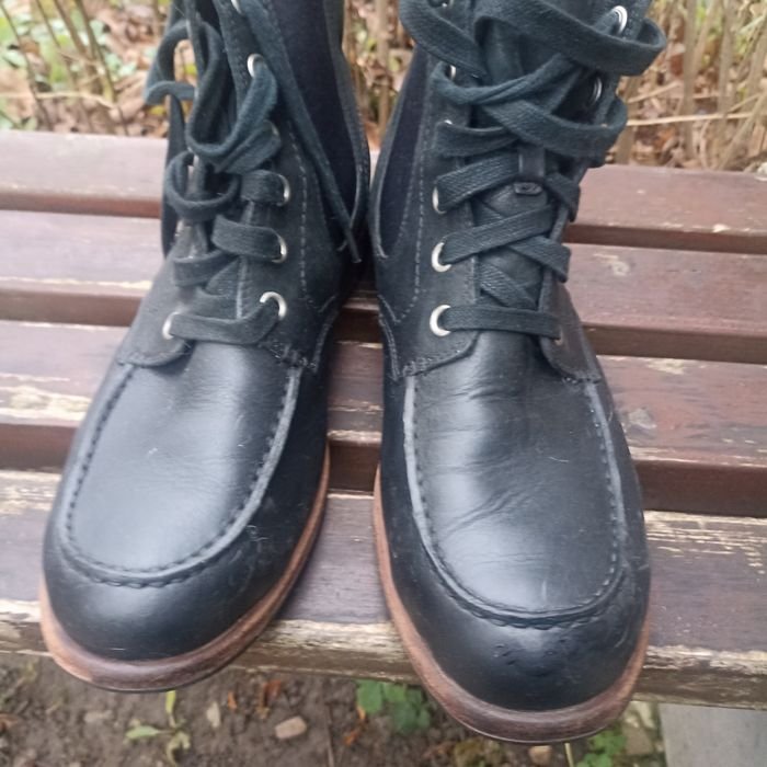 Мужские UGG Ботинки Чёрные Кожа 44.5