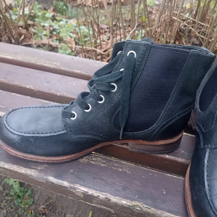 Мужские UGG Ботинки Чёрные Кожа 44.5