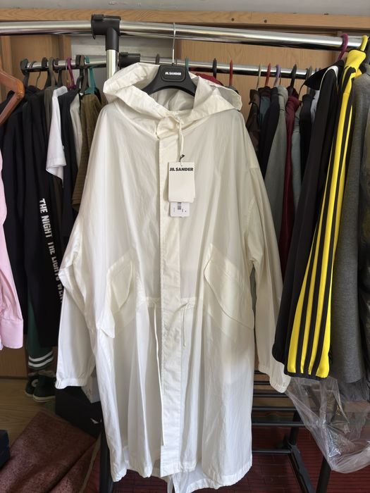 Men Jil Sander Park Jacket White Cotton 40