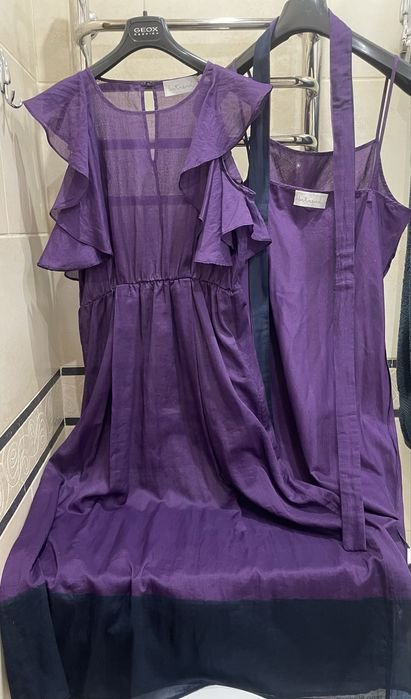 Женский Max Mara Платье Фиолетовый Хлопок 38