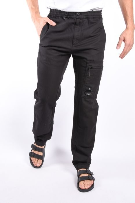 Men C.P. Company Trousers Black Linen 30
