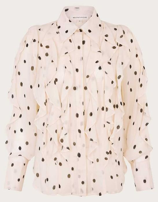 Women Monsoon Shirt White Cotton 38
